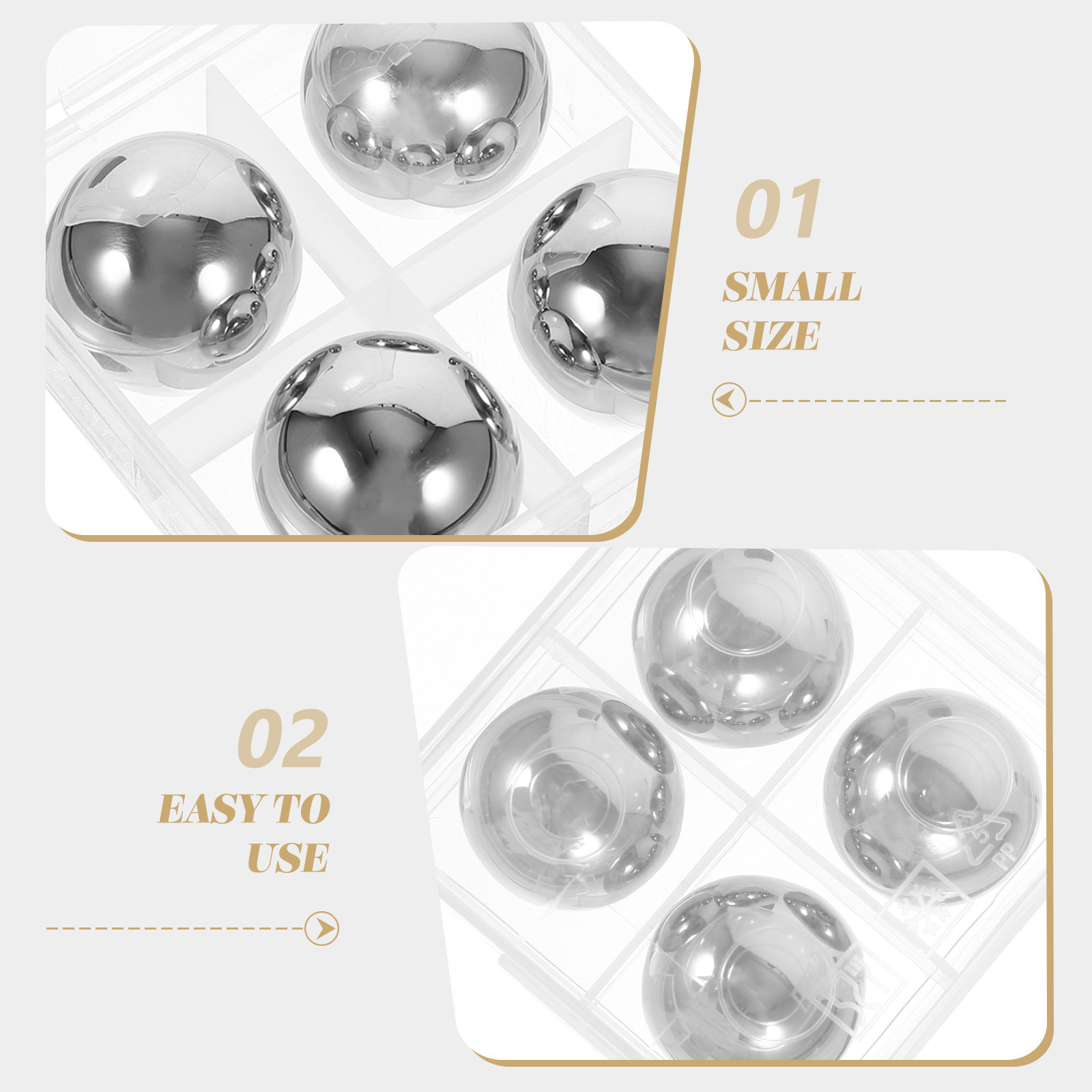5Pcs Stainless Whiskey Stones  - Whisky Beer And Wine recension och pris