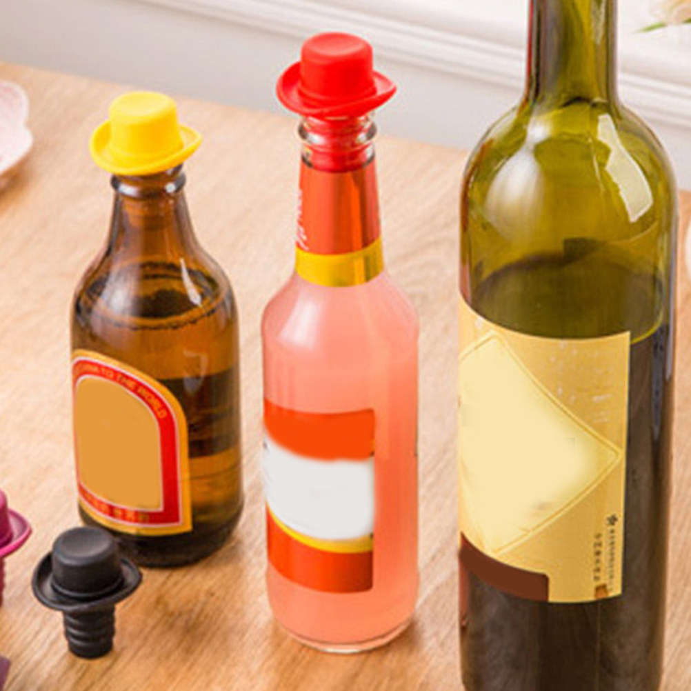 4Pcs Silicone Wine Bottle Stop - Wine Beer Hat recension och pris